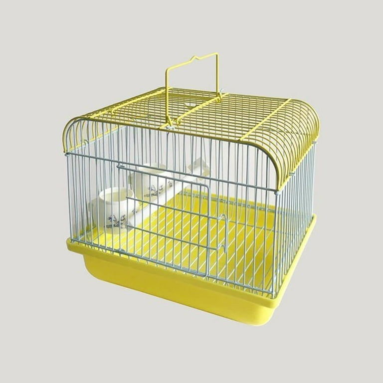 Parakeet Cage Pet Products Travel Cage for Birds and Small Animals Bird Carrier with Perch and Feeding Cups Portable Bird Travel Cage Lightweight Breathable Small Bird Cage Decor Color Pink