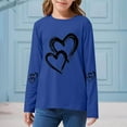 thumbnail image 5 of Posijego Kids Long Sleeve Shirts Valentine's Day Heart Graphic Tee for Girls Boys Casual Spring Cute Tops 2-15 Years, 5 of 6