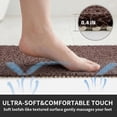 thumbnail image 3 of 24 x 24 Inch Square Loofah Shower Mat Non Slip, Soft PVC Quick Drying Shower Floor Mat with Drain, Foot  Bath Mats for Bathroom, Tub, Wet Areas, 3 of 6