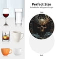 thumbnail image 4 of KLL Drink Coasters Set Round Shape of 4,PU Leather Absorbent Coasters Set Decorative Coffee Cup Coasters Housewarming Gift for Home Decor-Vintage Ornate Skull, 4 of 5