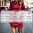 thumbnail image 2 of Squevariel Long Sleeve Sweatshirt Dress for Women Crew Neck Solid Color Casual Dress Mini Dress, 2 of 9