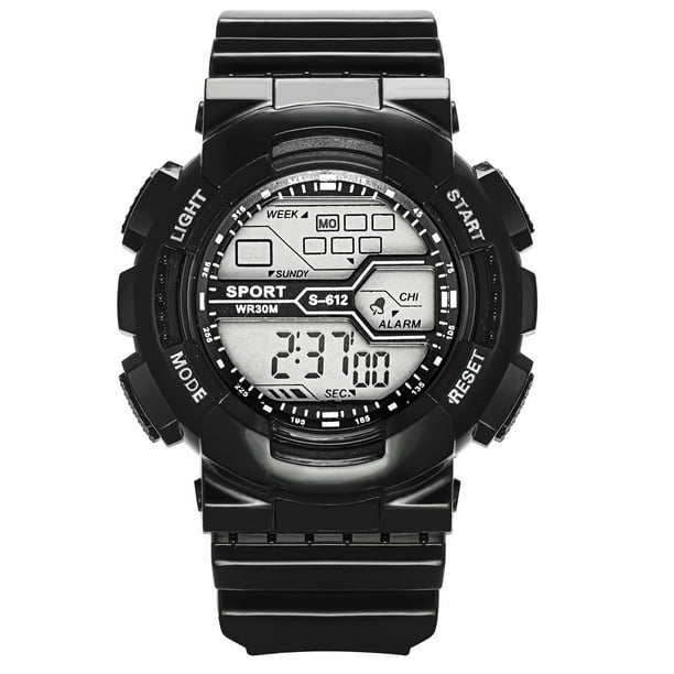 Reloj electrónico calendario semana luz nocturna despertador