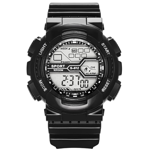 Reloj electrónico calendario semana luz nocturna despertador