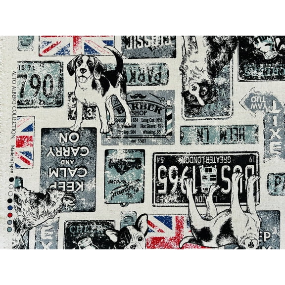 Dog - Dog Cotton Fabric - Westex - Japanese Sheeting Fabric - 50200-A 1/2 YARD