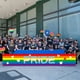 thumbnail image 4 of Banner de arco iris Decoraciones de orgullo Letrero de patio de arco iris LGBTQ Telón de fondo Suministros para fiestas gay de vacaciones 300X50 cm Decoración de orgullo colgante para jardín interior, 4 of 6