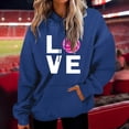 thumbnail image 2 of WEAIXIMIUNG Chandail à Épaules Dénudées pour Femmes, Imprimé, Style Baseball, à Manches Longues, avec Poches, 2 of 4