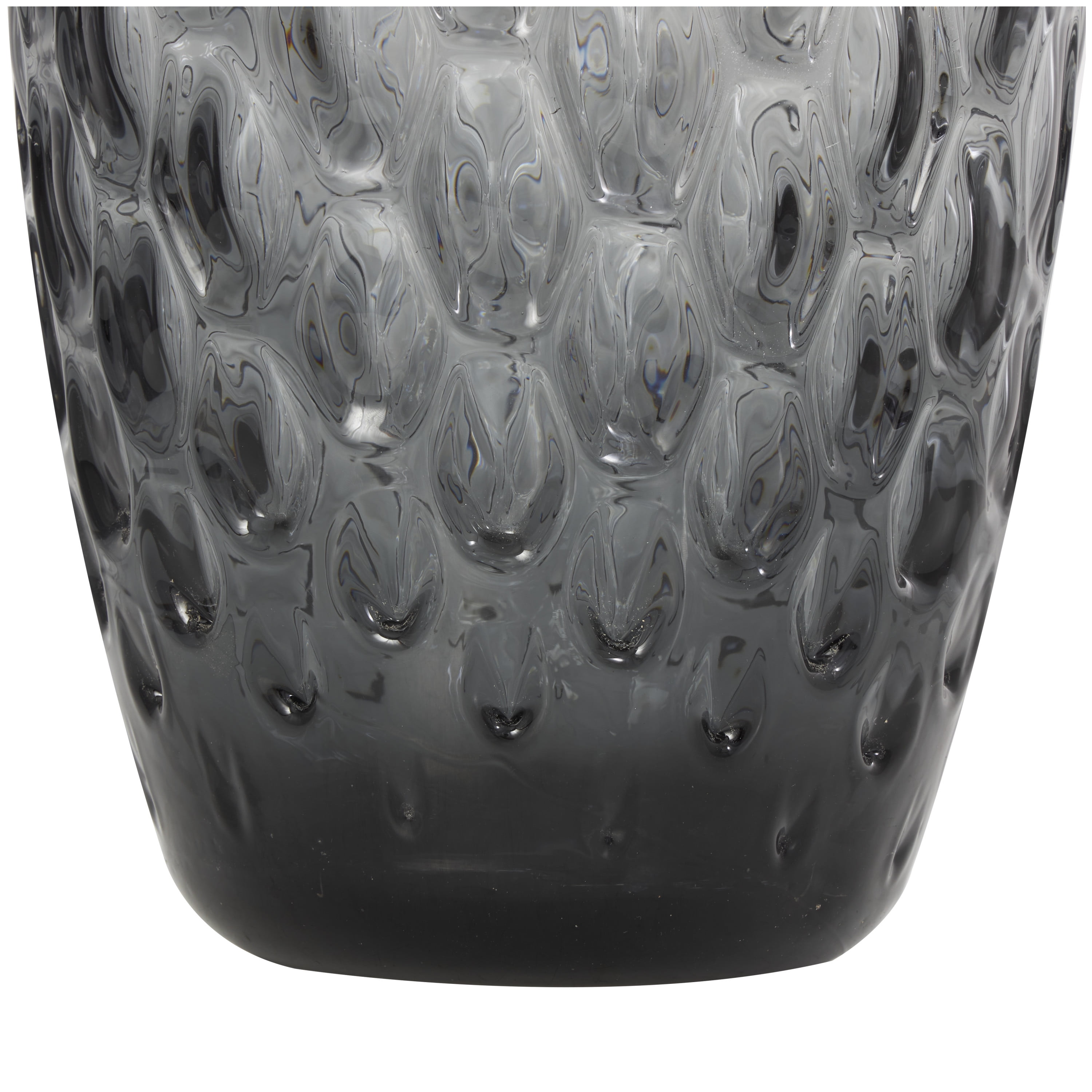 DecMode 24" Handmade Ombre Black Glass Vase