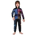 thumbnail image 2 of Michellecmm Parent-Child Halloween Jumpsuit Long Sleeve Zipper 3D Skull Printed One-piece Loungewear Long Playsuit for Party, 2 of 6