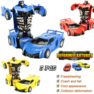 6 PCS Car Robot Toys, Mini Action Figure, Deformation Robot for 