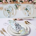 thumbnail image 3 of Easter Cloth Napkins, Spring Rabbit Eggs Flowers Herbs Blue Plaid Washable and Reusable Dinner Napkins Set of 2, Table Napkin for Kitchen Party Birthday Wedding Hotel Housewarming 20"x20", 3 of 9