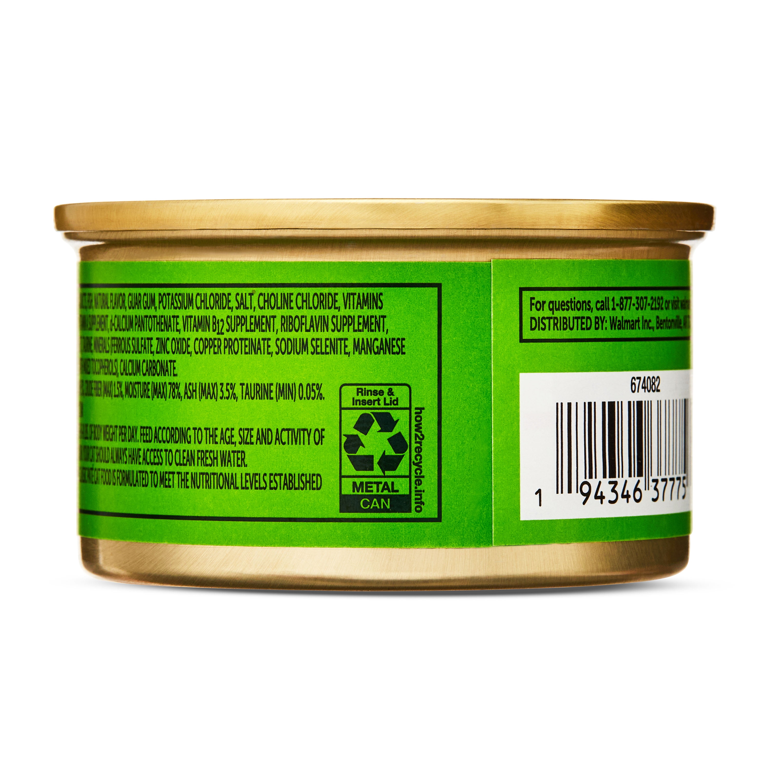 (12 pack) Vibrant Life Chicken & Liver Dinner Classic Pate Wet Cat Food, Grain-Free, 3 oz Can
