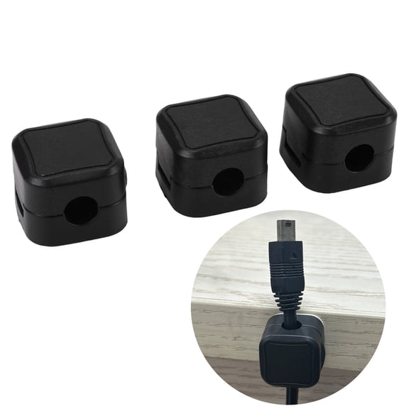 12-Pack Magnetic Cable Clips, Durable Black Cord Organizers, Strong Adhesive Wire Holders For Taming Charging Cables, Phone Lines & Usb Cords, Keep Desk, Home & Office Neat &