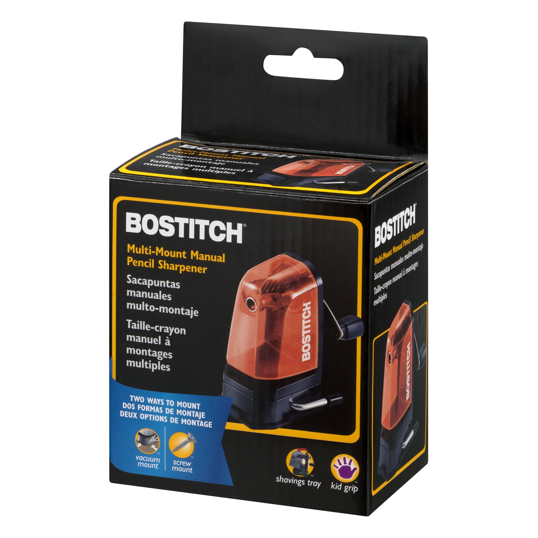 Bostitch MultiMount Manual Pencil Sharpener Vacuum Mount or Screw