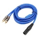 thumbnail image 5 of Cable de sonido XLR macho a RCA doble 1 XLR macho de 3 pines a RCA macho doble Cable divisor en Y para altavoz doméstico, 5 of 12