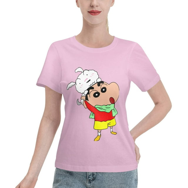 Women's Basic Short Sleeve T-Shirt Crayon Shin Chan