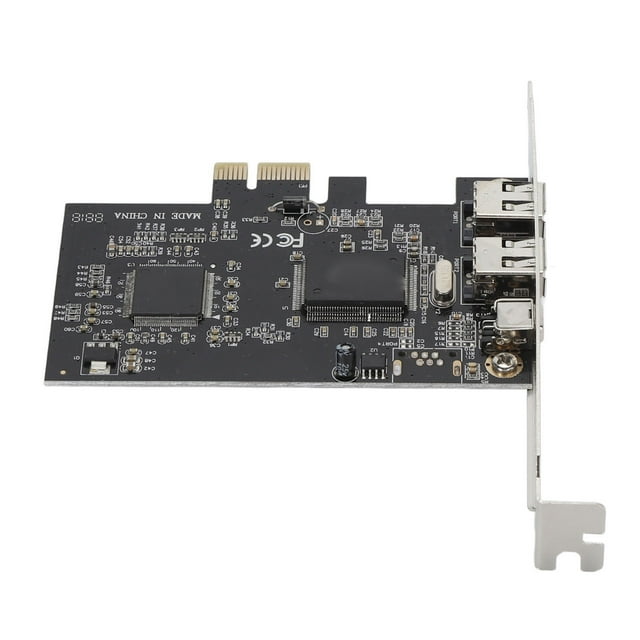 PCIE 1X To 1394 Card, Support Hot Swapping Plug and Play PCIE Firewire Riser Card High Speed 800Mbps for 1394A 4 Pin Port