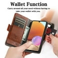 thumbnail image 6 of SaniMore Magnetic Clasp Wallet Case for Samsung Galaxy A33 5G with Cash & Card Slots, RFID Blocking Soft TPU + PU Leather Shockproof Protective Cover with Folio Flip Kickstand Shell, Darkbrown, 6 of 7