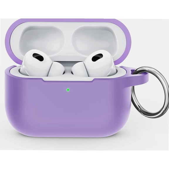 AirPods Pro 2 Case, AirPods Pro 2nd Generation[2022] Protective Shockproof Soft Silicone Chargeable Headphone Cover, Support Wireless Charging for Airpods Pro 2 Gen - Purple