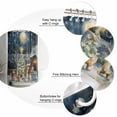 thumbnail image 5 of Extra Long Shower Curtain 72x84 Inch, Christmas Shower Curtain Waterproof Bathroom Decor Watercolor Blue Xmas Tree Animals Snowflake Fabric Bath Curtain Set Accessories with Hooks, 5 of 6