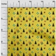 thumbnail image 1 of oneOone Cotton Poplin Twill Yellow Fabric Merry Christmas Quilting Supplies Print Sewing Fabric By The Yard 56 Inch Wide-MVC, 1 of 4