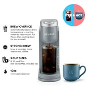 Keurig K-Iced Single Serve K-Cup Pod Coffee Maker, Featuring Simple Push Blue Button Brew Over Ice, Grey