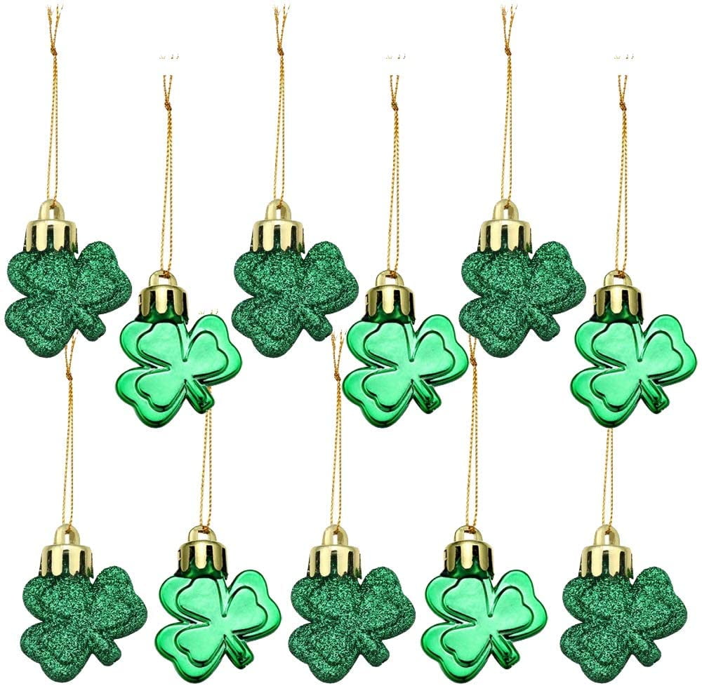 Patrick's Day Hanging Ornaments Irish Luck Shamrock Green Set of 3 St 