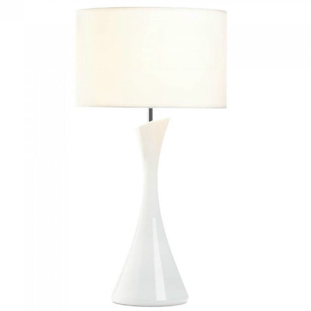 White Table Lamps, Ceramic Small Bedside Table Lamps For Bedrooms Light