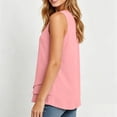 thumbnail image 4 of cocolona Womens Summer Linen Tank Tops Crew Neck Sleeveless Ruffle Hem Shirts Dressy Casual Tunic Solid Color Blouses, 4 of 6