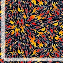 Cotton Fires Flames Heat Hot Timeless Treasures Black Cotton Fabric Print by the Yard (FUN-CD2169-FLAME)