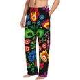 thumbnail image 3 of Kdxio Traditional Floral Polish Print Men's Sleep Pajama Pant Lounge Pants with Pockets, 3 of 8