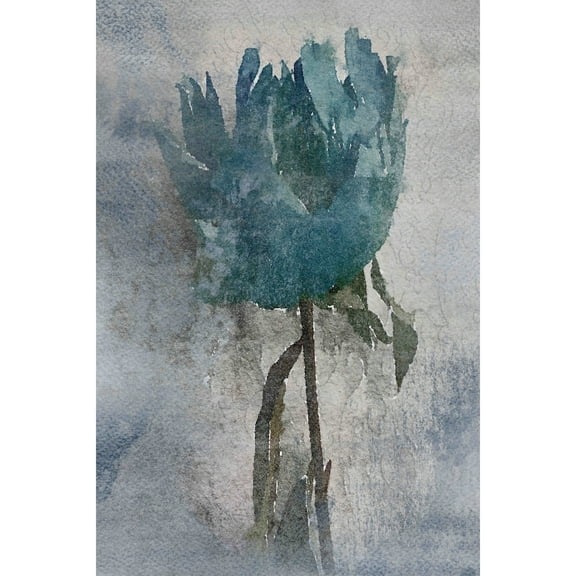 "Midnight Blue 5" Painting Print on Wrapped Canvas