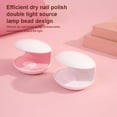 thumbnail image 1 of stanreset Electric Nail Dryer LED 18W Shaped Adjustable Mini Manicure Lamp 30/60s Professional Polish Gel Drying Table Light Pink 2Set, 1 of 6