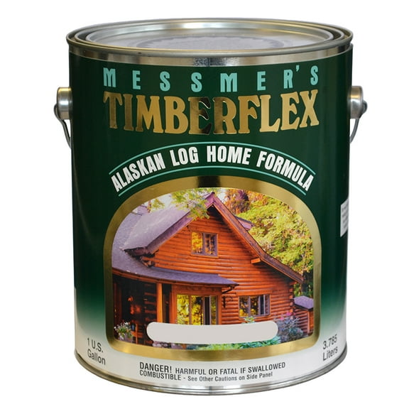 1 gal Messmer's TF-500SA Clear Timberflex Alaskan Log Home Formula, Oil-Based Exterior Wood Finish, Satin