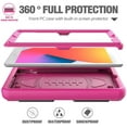 thumbnail image 3 of AVAWO Kids Case for iPad 9th/8th/7th Generation, iPad 10.2 case 2021/2020/2019 with Built-in Screen Protector, Shockproof Lightweight Handle Stand Kids Case for iPad 10.2 9th Generation - Rose, 3 of 9