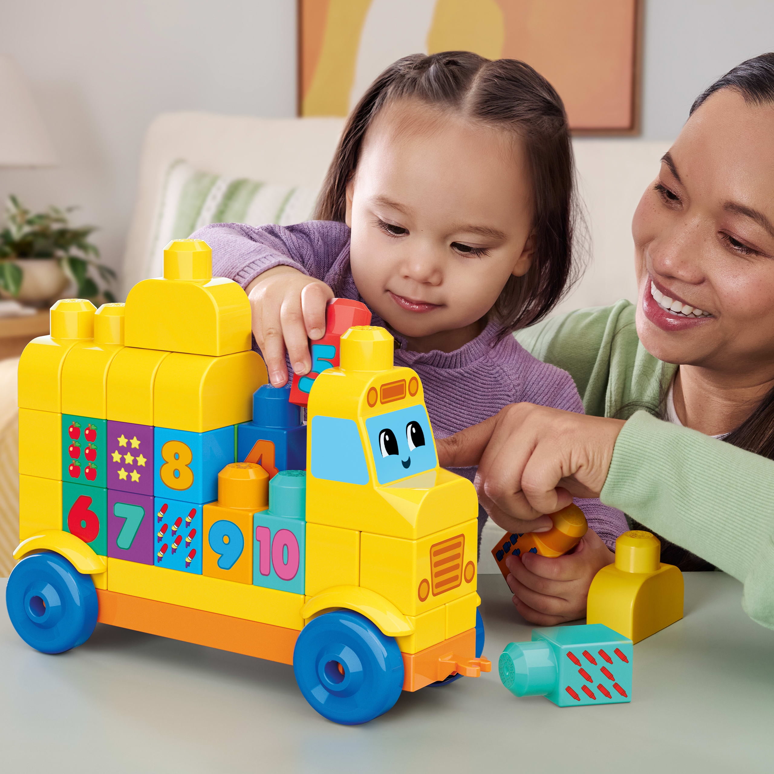 MEGA BLOKS-Mon Premier Bus des Chiffres-coffret de 45 pièces