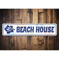 thumbnail image 1 of Beachy Flower Novelty Sign, Metal Wall Decor - 4x18 inches, 1 of 4