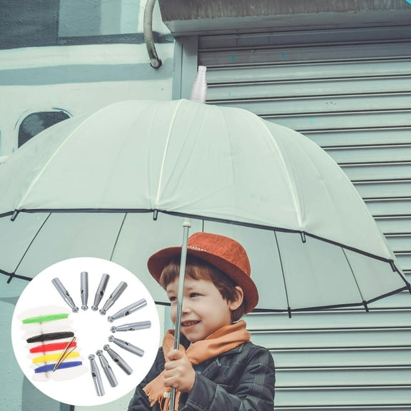 BALAHAPY 10Pcs Plastic Umbrella Tail Beads for Adults Rain and Sun Protection