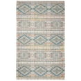 thumbnail image 3 of SAFAVIEH Saffron Mitchell Geometric Cotton Area Rug, Cream/Blue, 4' x 6', 3 of 5