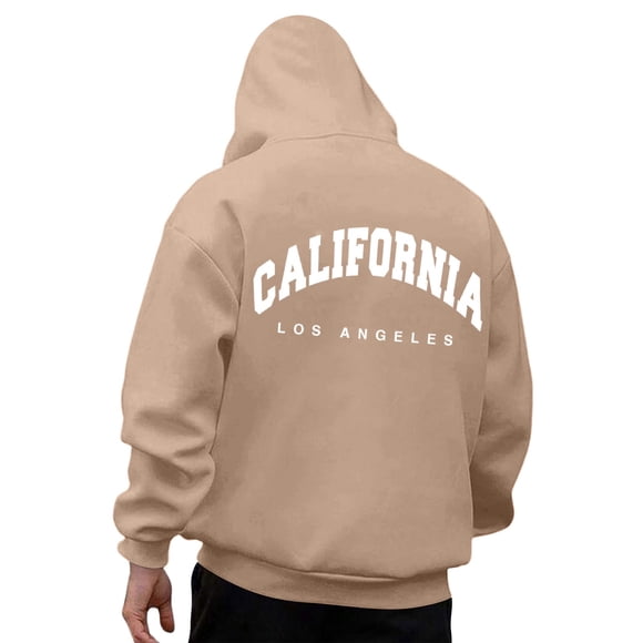 LUOGENLI Mens Hoodies Pullover Camo Hoodies and Sweatshirts for Comfortable and Stylish Casual Wear Ideal for Daily Activities and Outdoor Adventures Mens Hoodies Pullover Cotton Khaki Size L