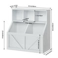 thumbnail image 3 of COZONY Kids Bookshelf & Toy Storage Organizer, Multi-Cube Toy Shelf with Storage Cabinets for Playroom, Bedroom, Nursery, Antique White, 3 of 8