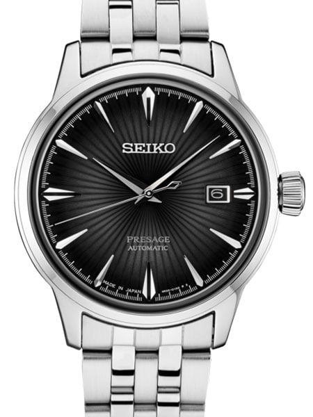 Seiko Presage Cocktail Automatic Black Dial Stainless Steel Bracelet SRPE17  