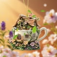 thumbnail image 1 of QTOCIO Tale Coffee Cup Cabin Key Chain Pendant Holiday Gift 2D Acrylic Pendant, 1 of 3