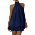 thumbnail image 2 of Women'S Halter Backless Bodycon Mini Dress Fashion Casual Summer Party Dress Dark Blue S, 2 of 10