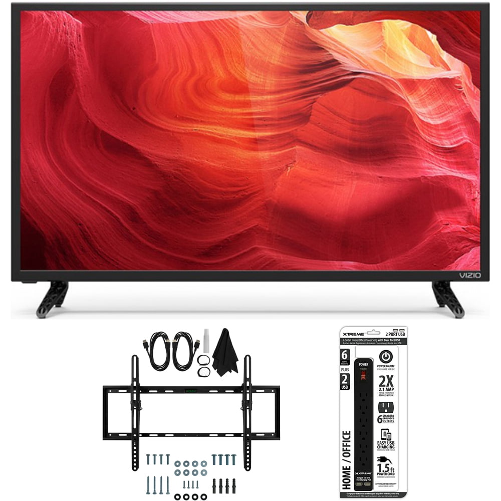 Vizio E50 D1 50 Inch 120hz Smartcast Led Smart 1080p Hdtv Tilt Wall Mount Bundle Includes Tv Flat Ultimate Kit And 6 Power