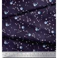 thumbnail image 2 of Soimoi Poly Georgette Fabric Moon & Galaxy Printed Fabric 1 Yard 52 Inch Wide, 2 of 5