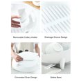 thumbnail image 4 of Expandable Kitchen Drying Rack with Drainboard | 360° Rotational Drain Channel | Utensil Holder & Sink Spout Strainers | Countertop Space Saving Dish Drainer | White or Gray, 4 of 9