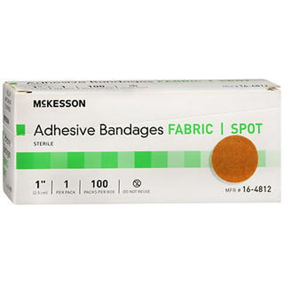 McKesson Adhesive Bandages Fabric Spots 1" - 100ct