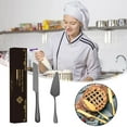 thumbnail image 5 of 2 Pcs Wedding Cake Knife and Server Set, Stainless steel Cake Knife and Server Set with Gift Box, Long Thick Cutlery for Wedding, Birthday, Parties and anniversary (Black), 5 of 7
