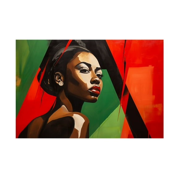 Canvas Wall Art - Ray Heere 'Colorful Model 19' Wall Art for Living Room, Bedroom, or Office Décor by Trademark Fine Art - 19 x 12 Inches