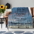 thumbnail image 1 of Scripture Verse Baby Blanket Blue Flannel Throw Blanket Inspirational Gifts for Christian Friends Faith Super Soft Lightweight Cozy Blanket for Couch Bed Blankets 50x60 inch, 1 of 6